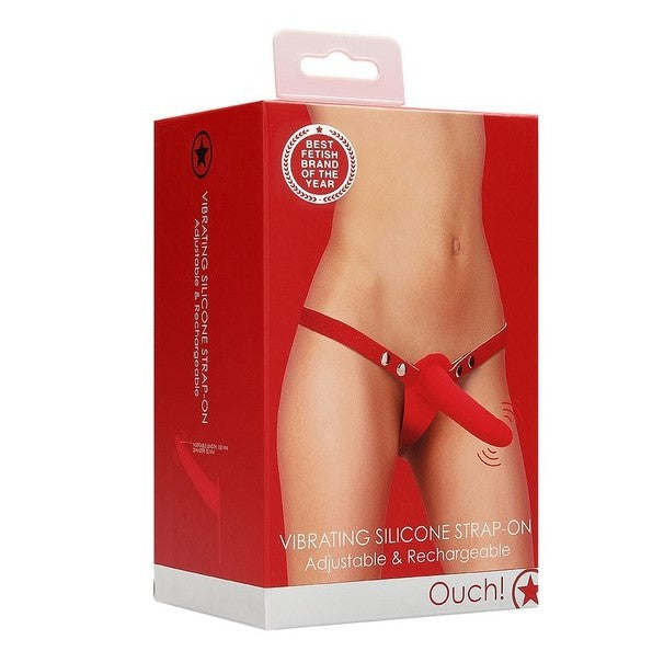 Arnés Vibrating Silicone Strap-On Recargable Ouch!