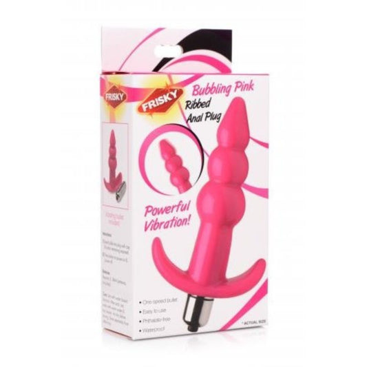 Plug Anal con Perlas Dilatadoras color Rosa