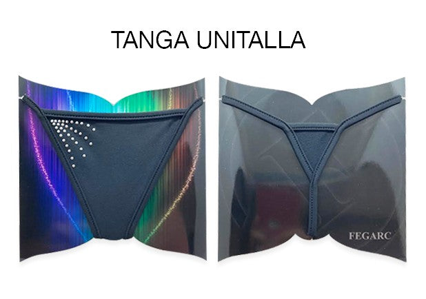 Tanga Lluvia de Brillos, Color Negro