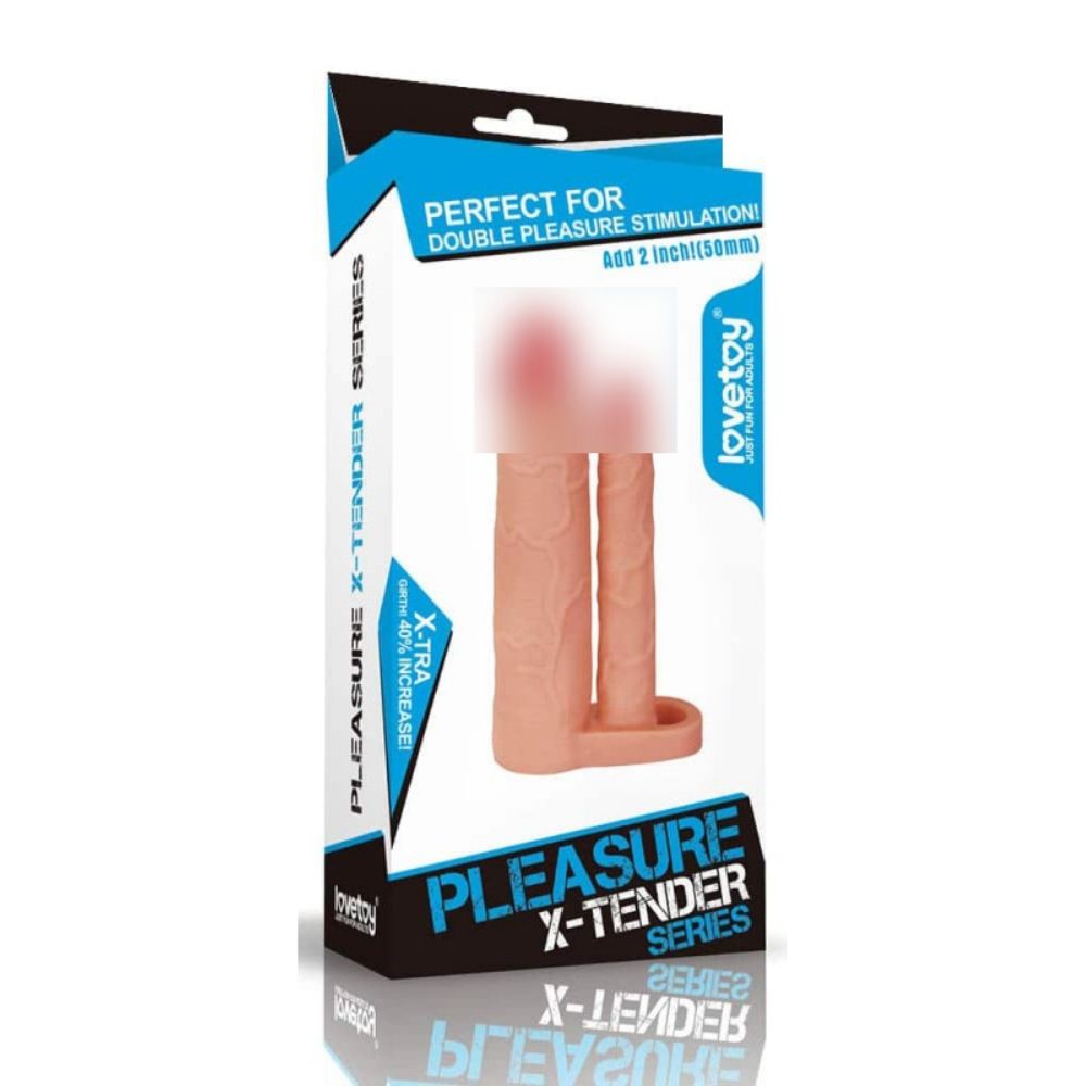 Extension de Doble Penetración con Ajuste Testicular Add 2 Inch