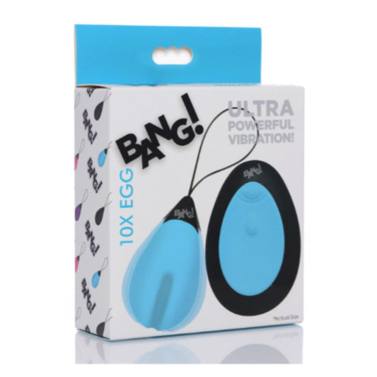 Huevo Vibrador con Control Remoto BANG! 10X Color Azul