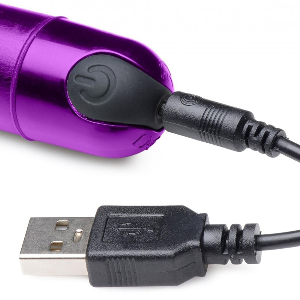 Bala Vibradora Color Morado Metalico BG 10X Slim