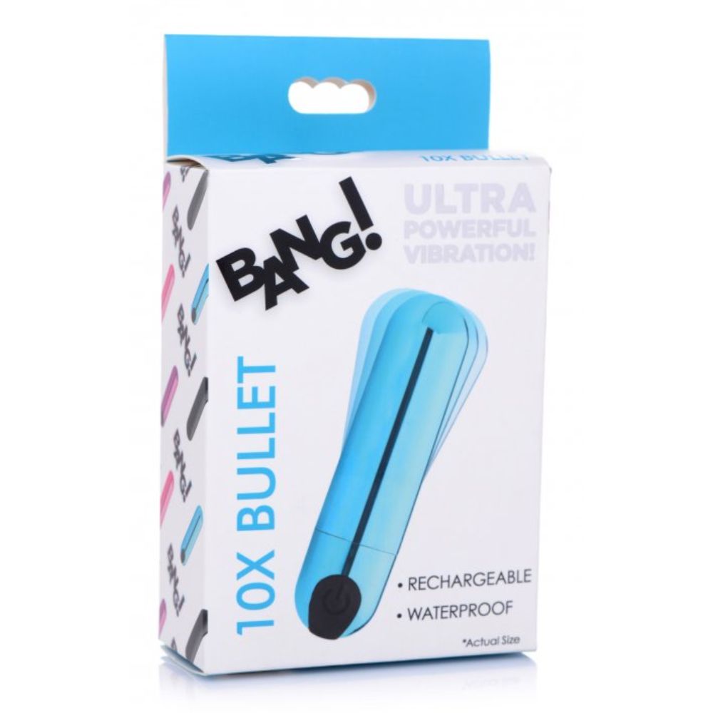 BG 10X Bala Vibradora Azul Metálico Recargable