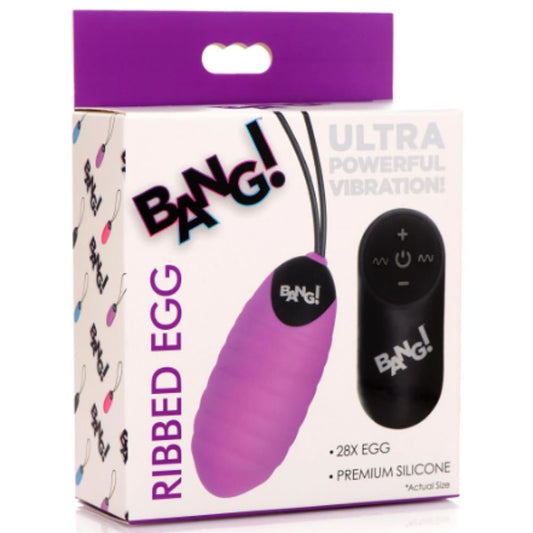 Huevo Vibrador con Control Remoto BG 28X Ribbed