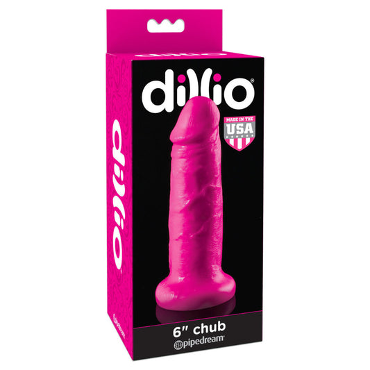 Dildo Rosa con Ventosa Dillio de 6" Chub