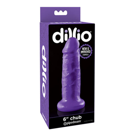 Dildo Morado con Ventosa Dillio de 6" Chub