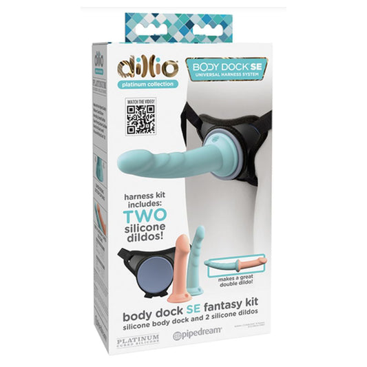 Kit de Arnes y Dos Dildos Intercambiables Dillio Platinum