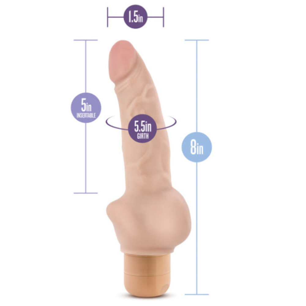 Dildo Con Vibración Dr. Skin Cock Vibe 12 de 8"