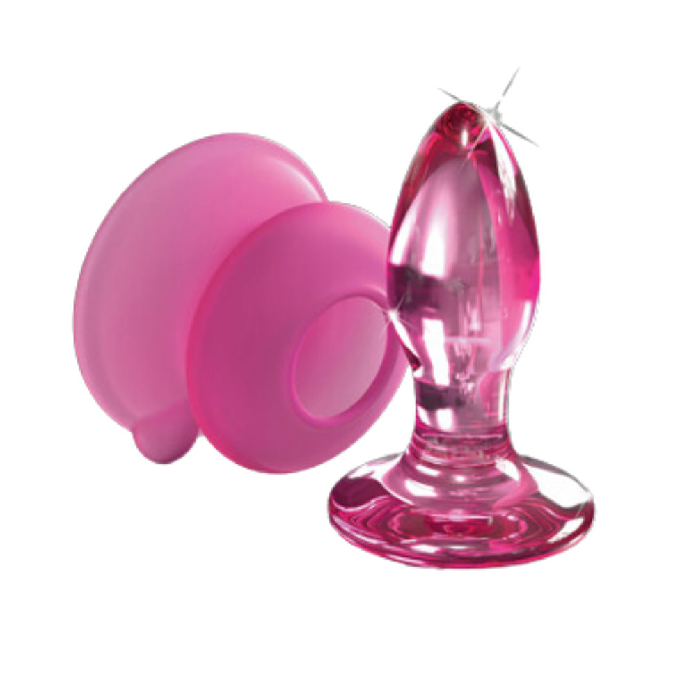 Plug Anal de Cristal Rosa Icicles No. 90