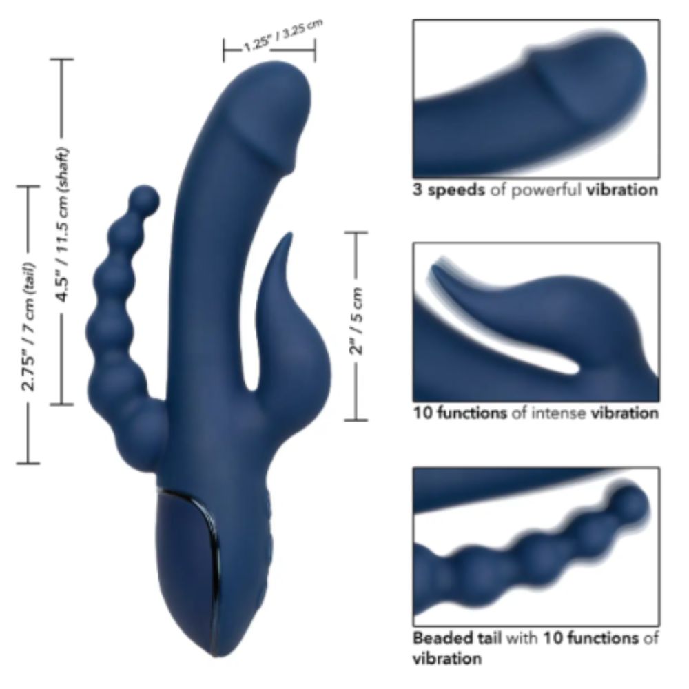 Vibrador con Triple Estimulación