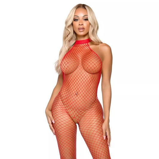 Bodystocking de Red Color Rojo Industrial Net Racer