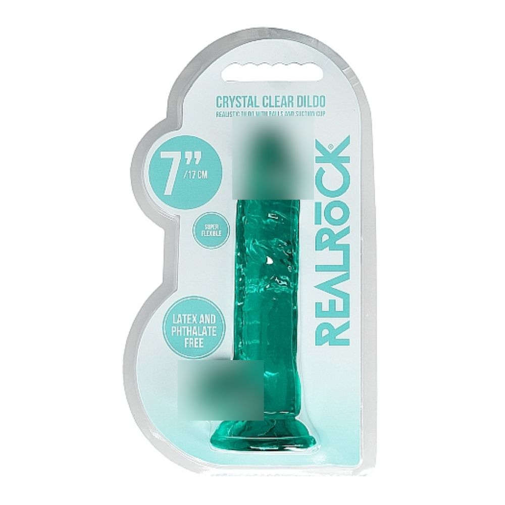 Dildo Color Jade Cristalino con Ventosa de 7"/19CM