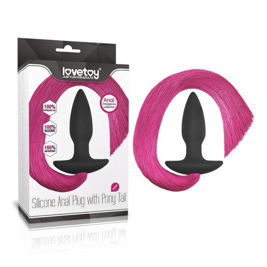 Plug Cola de Ponny Fantasia Rosa