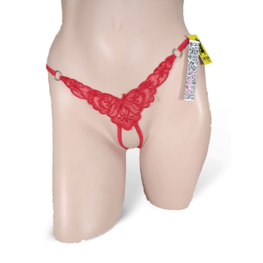 Tanga Aplicación Roja Para Dama