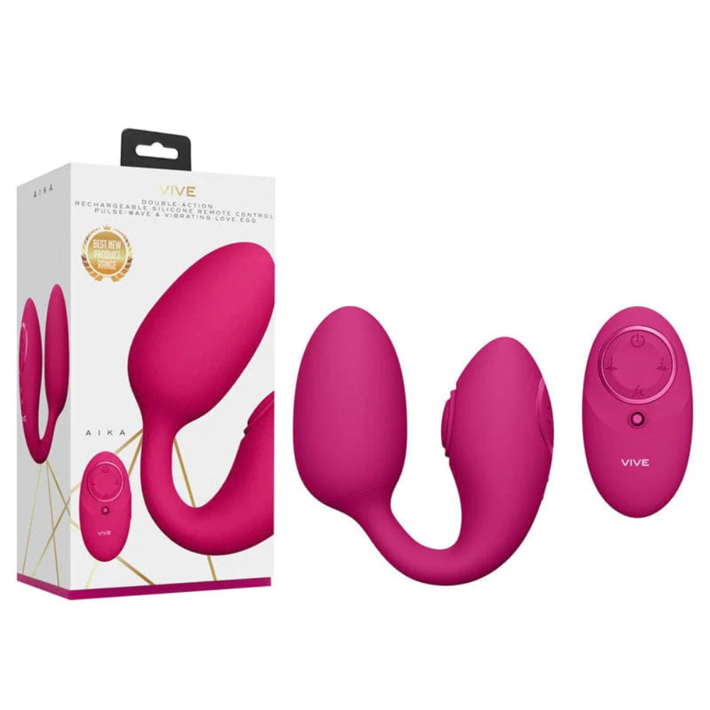 AIKA Estimulador de Pulsación con Vibración Love Egg Rosa