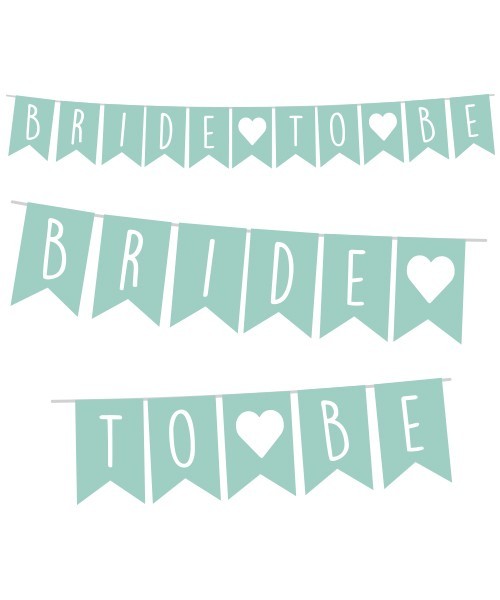 Banner de Banderillas Bride to Be Menta