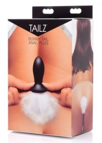 Plug Anal de Fantasia Bunny Tail con Cola de Conejo Blanca