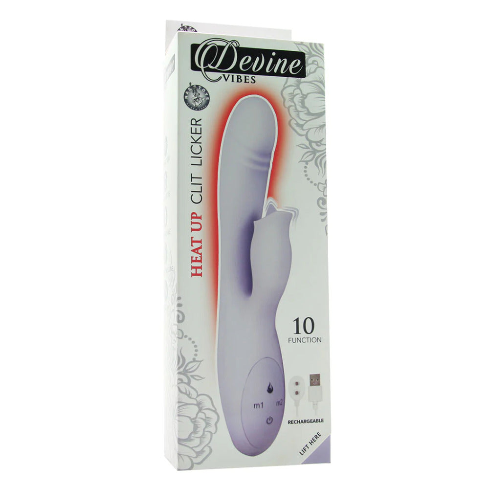 Vibrador Térmico de Doble Estimulacion Devine Vibes Heat Up Clit Licker Color Lavanda