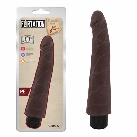 Dildo Suave con Vibración Flirtation T-Skin Real