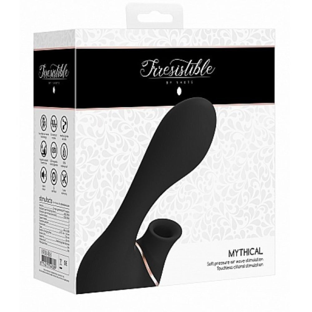 Vibrador con Succionador de Clítoris Mythical Negro