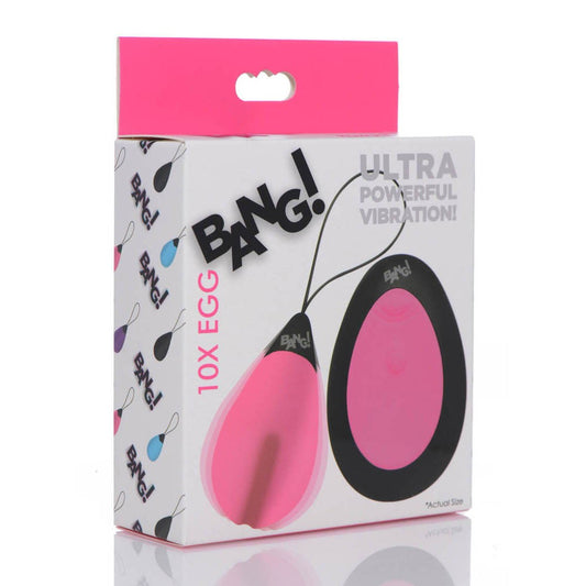 Huevo Vibrador Bang 10X Silicona Recargable Rosa